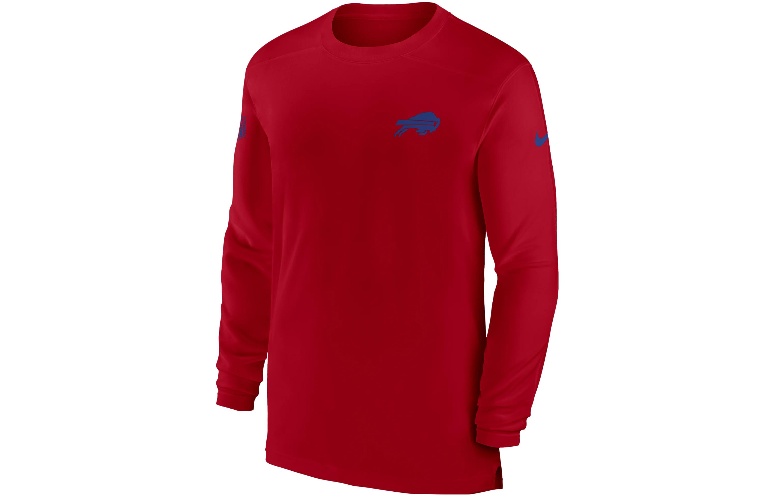 Nike x Stussy FW22 Dri-FIT Sideline Coach NFL Buffalo Bills Red Crewneck Sweater 00M265N81-0BK