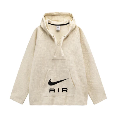 Nike Stussy FW22 NRG Pullover Hoodie Beige Unisex Logo Pocket Long Sleeve Hoodie DO5306-120
