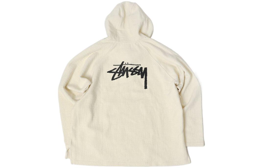 Nike Stussy FW22 NRG Pullover Hoodie Beige Unisex Logo Kangaroo Pocket Casual Wear DO5307-120 圖 3