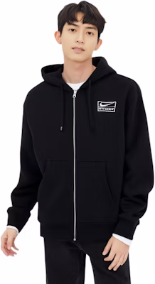 Nike x Stussy FW23 Hoodie Resleting Hitam Unisex Edisi Asia dengan Drawstring. FJ9176-010 Lookbook Nike x Stussy FW23 Hoodie Resleting Hitam Unisex Edisi Asia dengan Drawstring. FJ9176-010