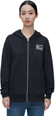 Nike x Stussy FW23 Hoodie Resleting Hitam Unisex Edisi Asia dengan Drawstring. FJ9176-010 Details for Nike x Stussy FW23 Hoodie Resleting Hitam Unisex Edisi Asia dengan Drawstring. FJ9176-010