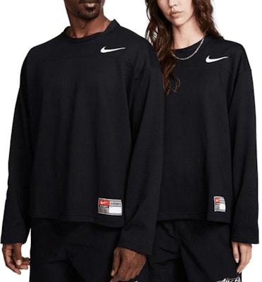나이키 x 스투시 FW23 메쉬 로고 긴팔 티셔츠 블랙 유니섹스 레트로 스타일. FJ9165-010 Shop 나이키 x 스투시 FW23 메쉬 로고 긴팔 티셔츠 블랙 유니섹스 레트로 스타일. FJ9165-010