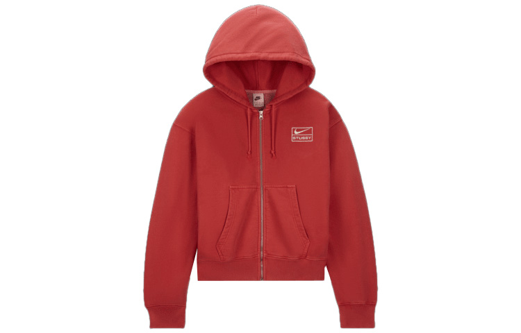 Nike x Stussy FW23 Orange Hoodie Pullover with Logo - Unisex US Edition FJ9161-642