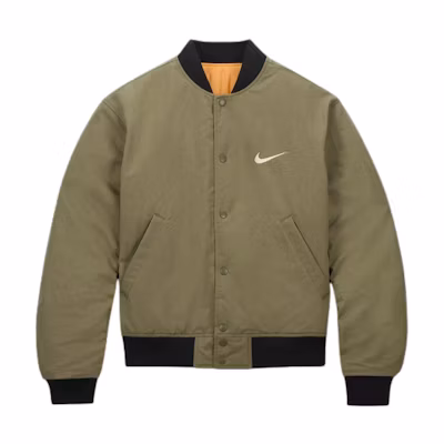 Nike Stussy FW23 Reversible Logo Embroidered Loose Jacket Army Green Unisex FJ9153-222