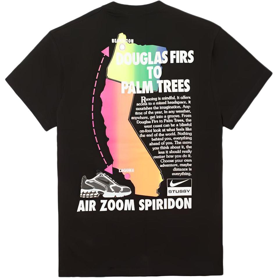 Nike x Stussy Logo Graphic Vintage Black Unisex T-Shirt CU9256-010