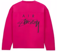 Nike x Stussy Logo Mesh Crewneck Sweatshirt Pink Retro Unisex Asia Edition FJ9165-615 Nike x Stussy Logo Mesh Crewneck Sweatshirt Pink Retro Unisex Asia Edition FJ9165-615