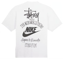 Nike x Stussy Logo Print Retro Crewneck T-Shirt White - Style. DV1774-100 Nike x Stussy Logo Print Retro Crewneck T-Shirt White - Style. DV1774-100