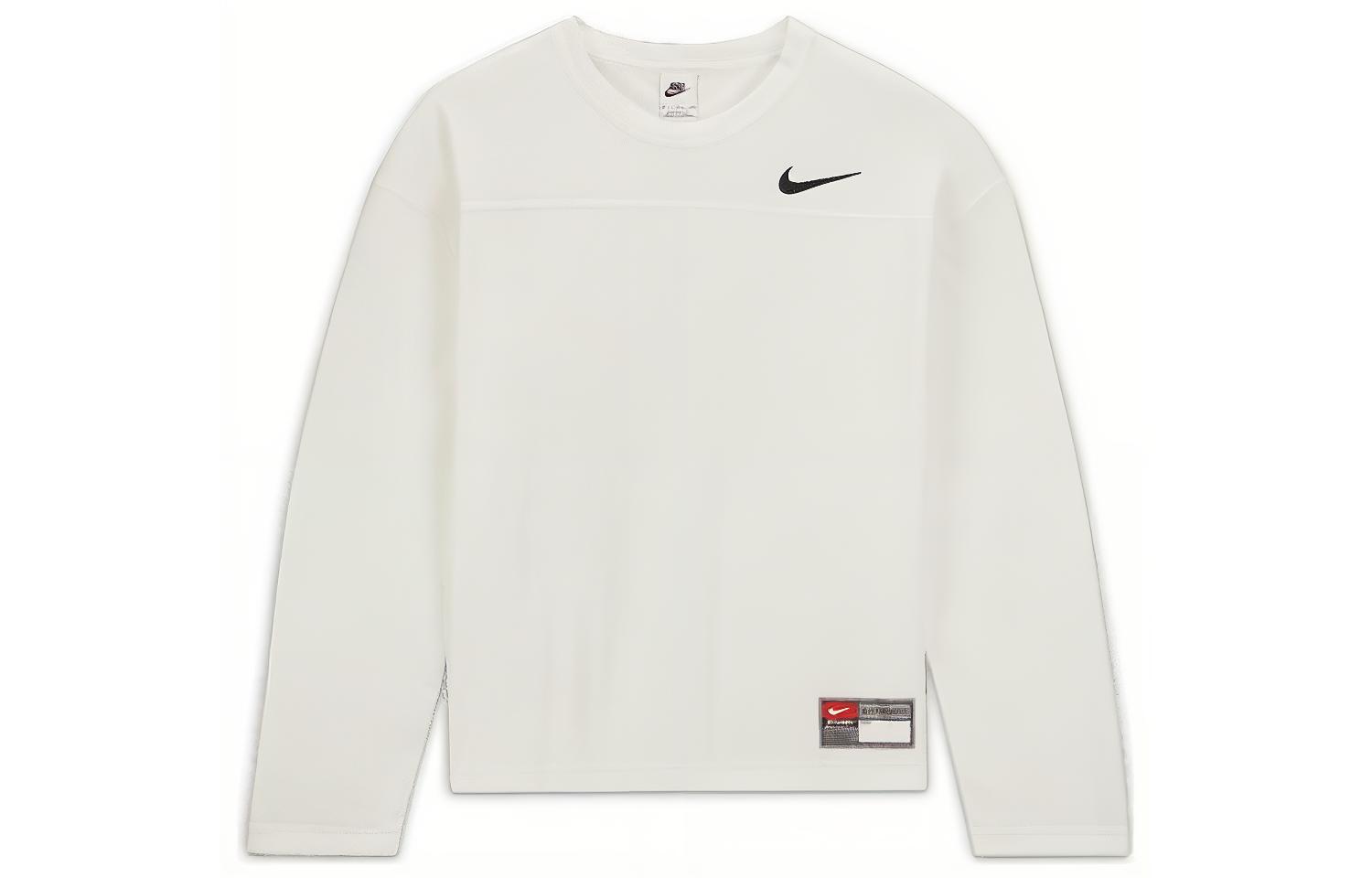 Lookbook ナイキ x ステューシー メッシュロゴ レトロ長袖 クルーネックTシャツ 白 アジア限定 FJ9165-133