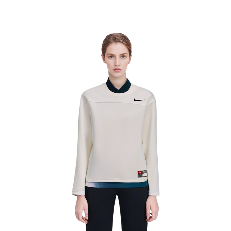 Cheap ナイキ x ステューシー メッシュロゴ レトロ長袖 クルーネックTシャツ 白 アジア限定 FJ9165-133