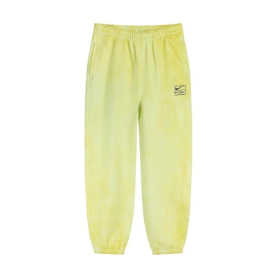 Nike Stussy SS22 Yellow Embroidered Logo Jogger Sweatpants Unisex Casual Wear DM1024-702