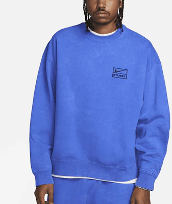 나이키 x 스투시 SS23 블루 로고 프린트 플리스 스웻셔츠 유니섹스 커플용 DR4024-480 Shop 나이키 x 스투시 SS23 블루 로고 프린트 플리스 스웻셔츠 유니섹스 커플용 DR4024-480