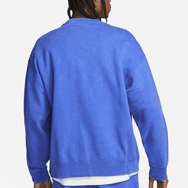 Purchase 나이키 x 스투시 SS23 블루 로고 프린트 플리스 스웻셔츠 유니섹스 커플용 DR4024-480