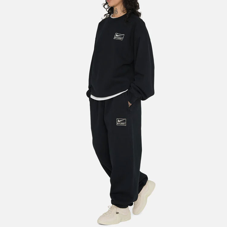 Cheap Nike x Stussy SS23 Joggers Fleece Negros Edición Asia Unisex DO5297-010