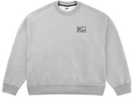 Nike x Stussy SS23 Crewneck Sweatshirt Grey Unisex Retro Logo Pullover. DO9337-063 Nike x Stussy SS23 Crewneck Sweatshirt Grey Unisex Retro Logo Pullover. DO9337-063