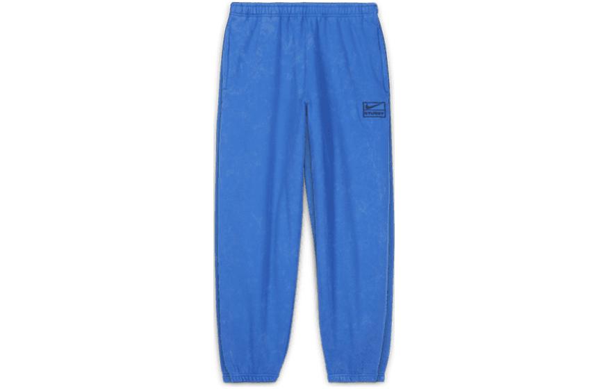Order Nike x Stussy SS23 Logo Printed Fleece Sweatpants Unisex Blue (US Edition). DR4025-480