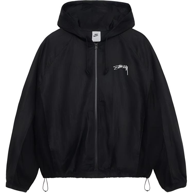 Nike x Stussy SS24 Black Zip-Up Hoodie Jacket Unisex. FZ5752-010