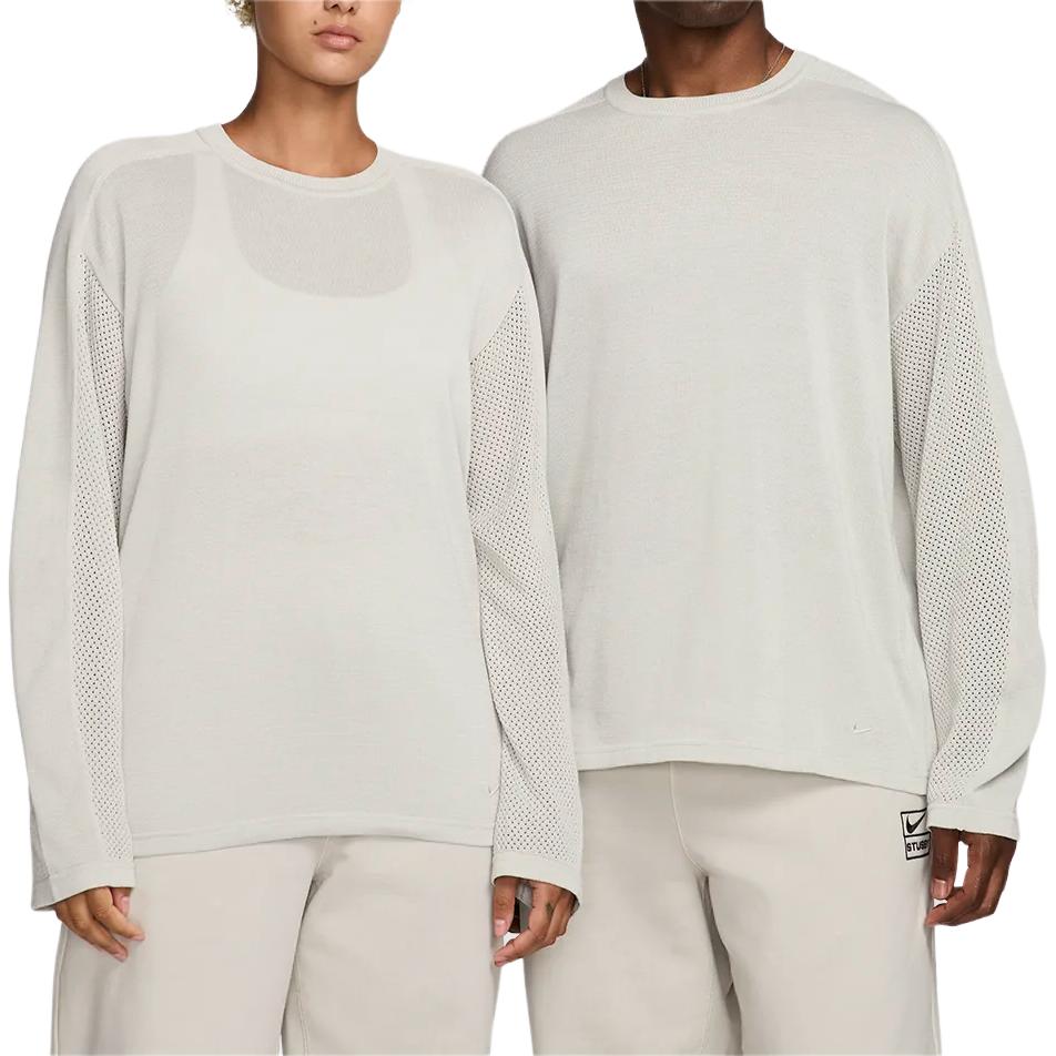 Shop Nike x Stussy SS24 Baju Lengan Panjang Crewneck Unisex Ringan HF3899-072