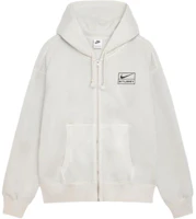 Nike x Stussy White Logo Print Oversized Hoodie Jacket Unisex FZ9990-072 Nike x Stussy White Logo Print Oversized Hoodie Jacket Unisex FZ9990-072