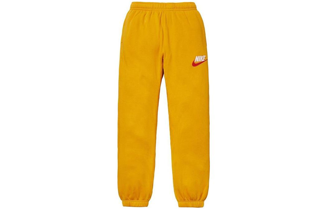 Nike x Supreme Logo Embroidered Jogger Pants Yellow  Casual Wear. BQ3768-752