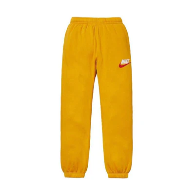 Nike Supreme Logo Embroidered Jogger Pants Yellow Casual Wear. BQ3768-752