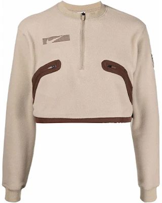 耐克 x 特拉维斯·斯科特 棕色拼色刺绣针织半拉链夹克 春季款 DM1287-247 Buy 耐克 x 特拉维斯·斯科特 棕色拼色刺绣针织半拉链夹克 春季款 DM1287-247