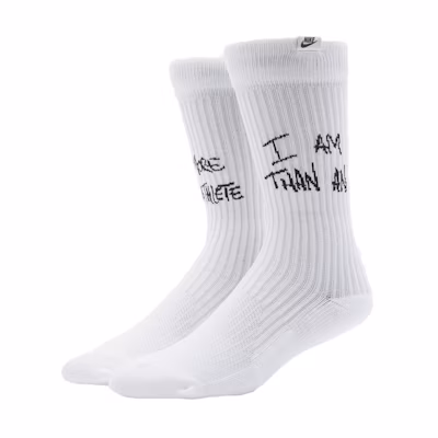 Nike UN LeBron James More Than An Athlete Elite Crew Sock White