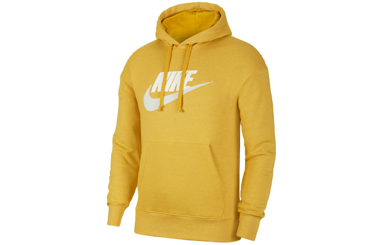 Nike Yellow Pullover Hoodie Casual Sweatshirt CN8753-711