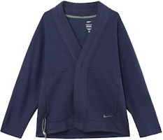 Nike Yoga Loose Fit Snap-Button Jacket Deep Navy/Iron Grey DQ6694-410 Nike Yoga Loose Fit Snap-Button Jacket Deep Navy/Iron Grey DQ6694-410