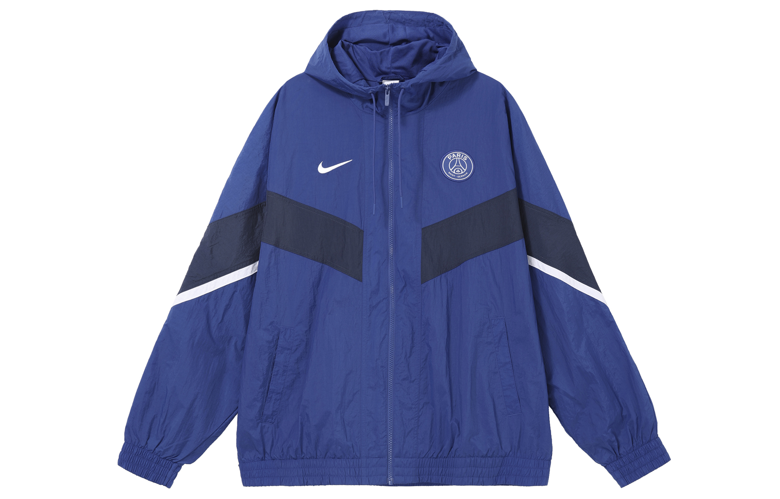 Nike Zip-Up Hoodie Jacket with Logo Print in Old Royal Blue DN3081-417