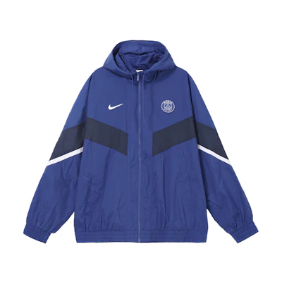 Nike Zip-Up Hoodie Jacket with Logo Print in Old Royal Blue DN3081-417