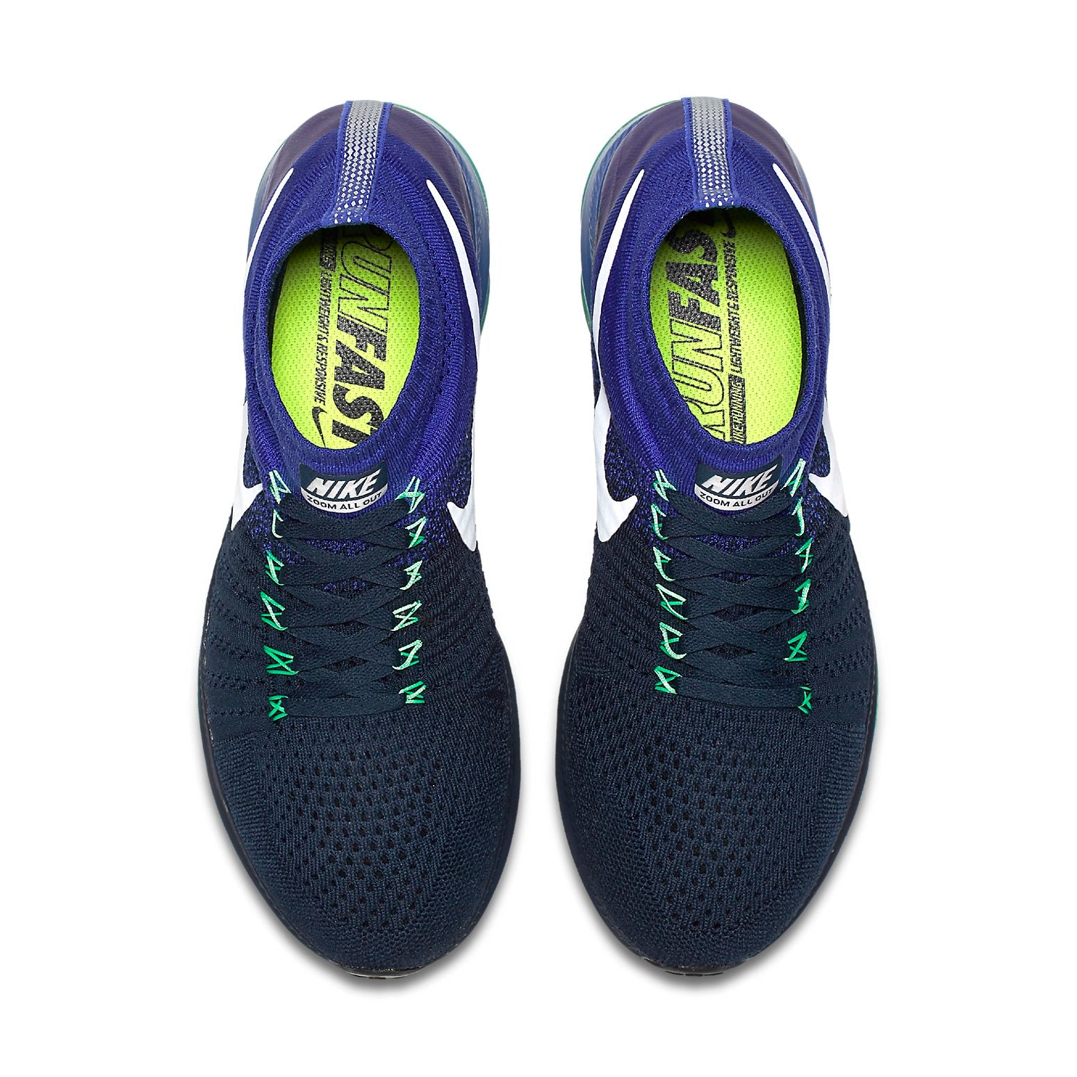 Lookbook 耐克Zoom All Out Flyknit‘学院海军蓝电绿’ 844134-404