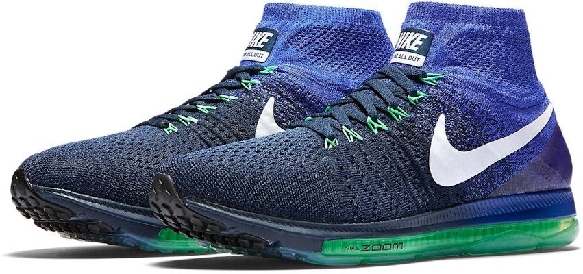 Nike Zoom All Out Flyknit 「學院藍電綠」 844134-404 Shop Nike Zoom All Out Flyknit 「學院藍電綠」 844134-404