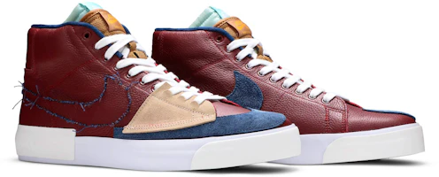 Cheap Nike Blazer Mid Edge “team red“ 拆鉤 中筒 滑板鞋 男款 深紅