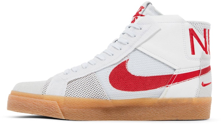 Nike Zoom Blazer Mid Premium SB 'Deconstructed - Platinum University Red Gum' FD5113-100 Lookbook Nike Zoom Blazer Mid Premium SB 'Deconstructed - Platinum University Red Gum' FD5113-100