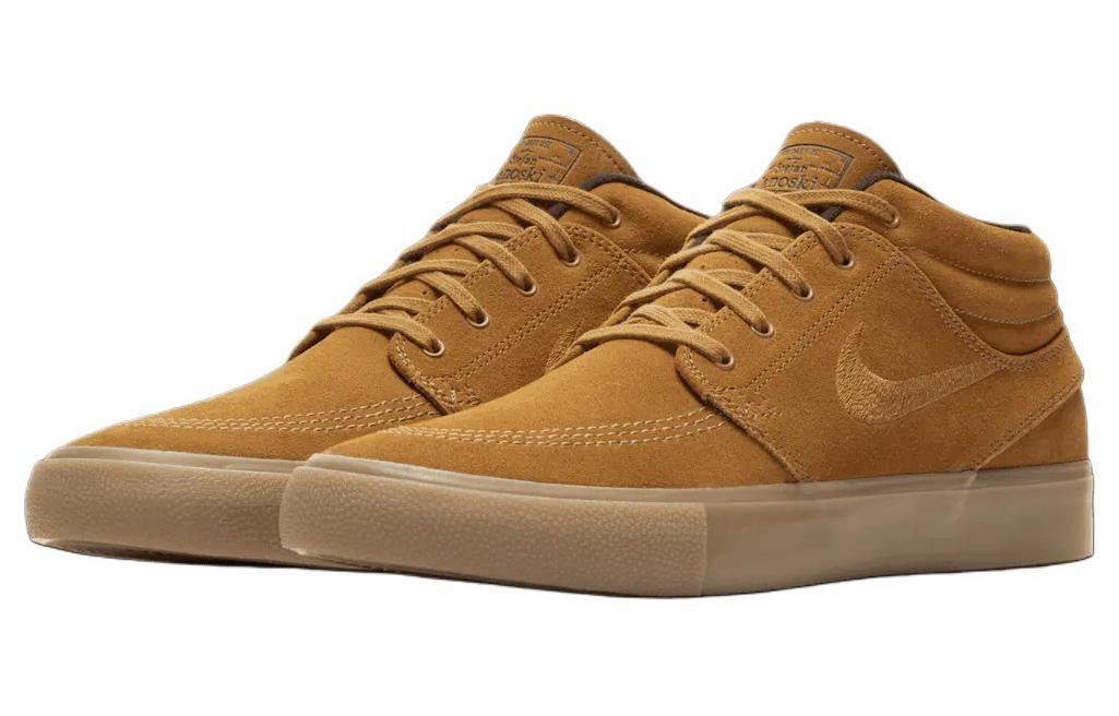 Lookbook Nike Zoom Janoski Mid RM SB ''Wheat'' Sepatu Skate Pria Coklat. AT7324-700