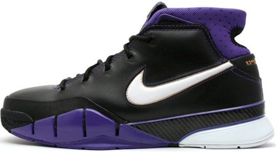 耐吉 Zoom Kobe 1 科比 元年 拼色 中帮 复古篮球鞋 男款 黑紫 Buy 耐吉 Zoom Kobe 1 科比 元年 拼色 中帮 复古篮球鞋 男款 黑紫