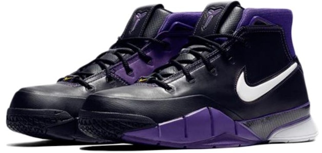 耐吉 Zoom Kobe 1 科比 元年 拼色 中帮 复古篮球鞋 男款 黑紫 Lookbook 耐吉 Zoom Kobe 1 科比 元年 拼色 中帮 复古篮球鞋 男款 黑紫