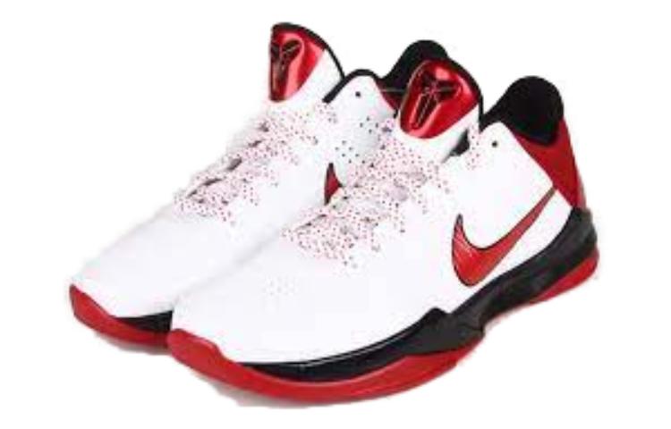 Lookbook Nike Zoom Kobe 5 耐磨透氣 低帮 籃球鞋 男女同款 白紅