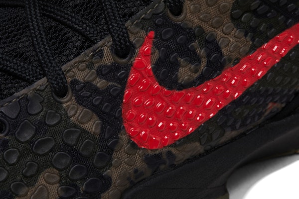 耐吉 Zoom Kobe 6 Protro “意大利迷彩“ 防滑耐磨 低幫 籃球鞋 男款 黑紅 2