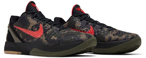 耐吉 Zoom Kobe 6 Protro “意大利迷彩“ 防滑耐磨 低幫 籃球鞋 男款 黑紅 Cheap 耐吉 Zoom Kobe 6 Protro “意大利迷彩“ 防滑耐磨 低幫 籃球鞋 男款 黑紅