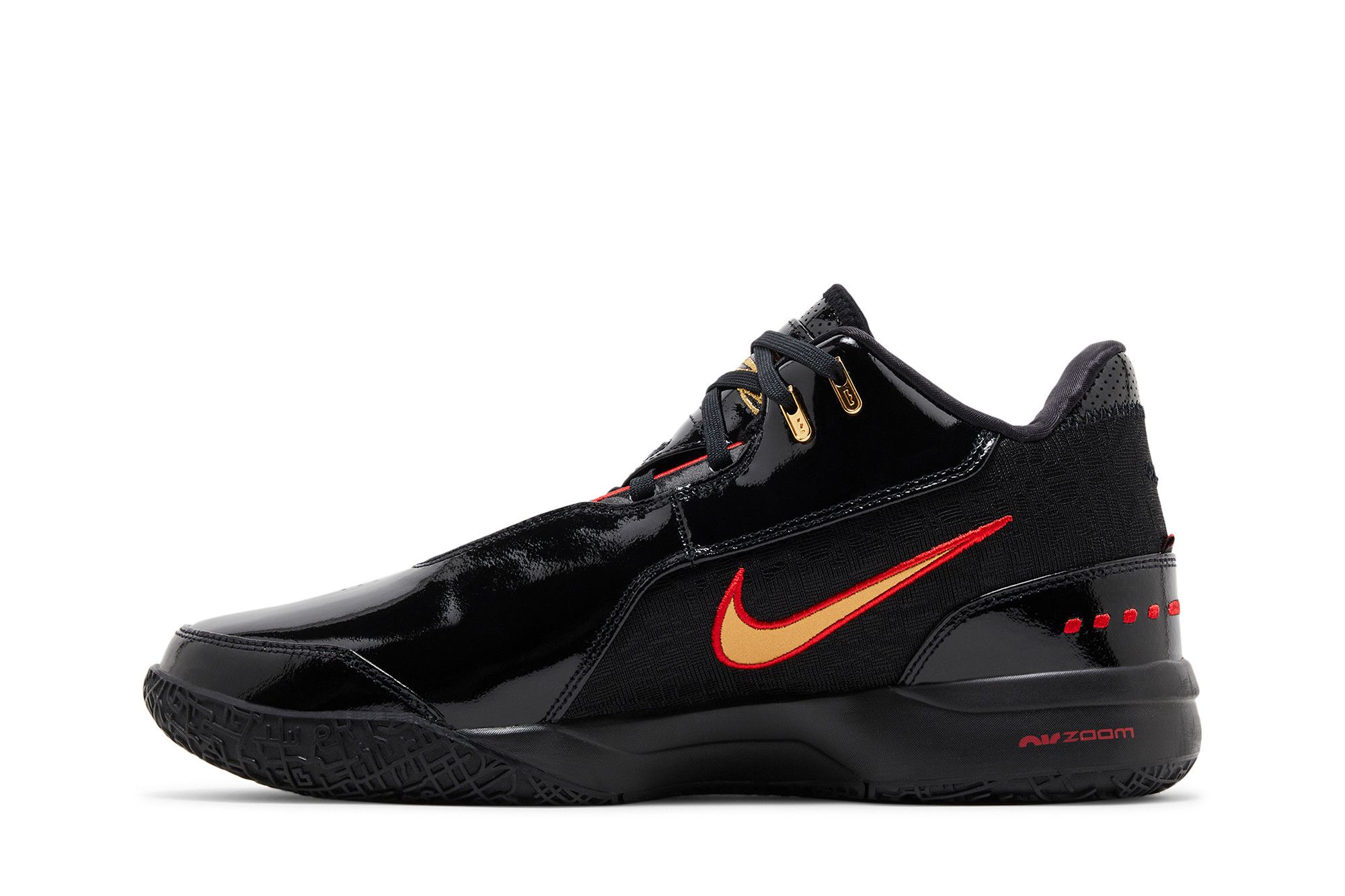 Lookbook Nike Zoom LeBron NXXT Gen AMPD ''Schwarz Metallisch Gold Rot'' FJ1566-001/FJ1567-001