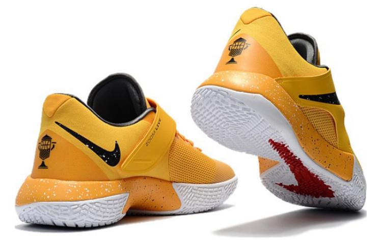 Shop 耐吉 Zoom Live 17 合成革 潮流運動 舒適百搭 防滑耐磨 低幫 籃球鞋 男款 橙黃色