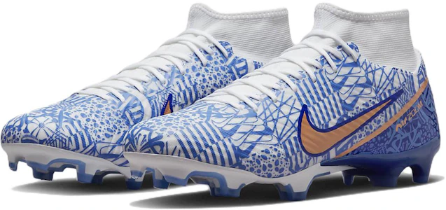 Nike Zoom Mercurial Superfly 9 Academy CR7 MG Biru Putih 'Putih' DQ5308-182 Lookbook Nike Zoom Mercurial Superfly 9 Academy CR7 MG Biru Putih 'Putih' DQ5308-182