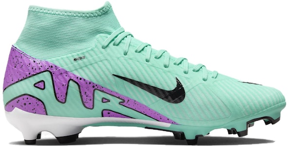Nike Mercurial Superfly 9 系帶 減震防滑 地面足球鞋 男款 綠紫色 Order Nike Mercurial Superfly 9 系帶 減震防滑 地面足球鞋 男款 綠紫色