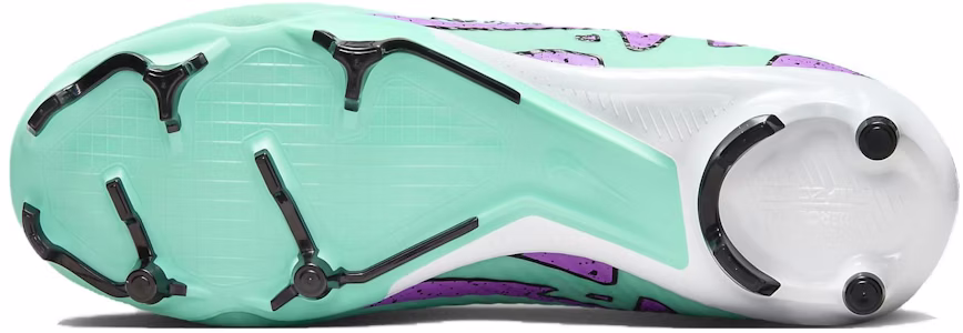 Nike Mercurial Superfly 9 系帶 減震防滑 地面足球鞋 男款 綠紫色 Details for Nike Mercurial Superfly 9 系帶 減震防滑 地面足球鞋 男款 綠紫色
