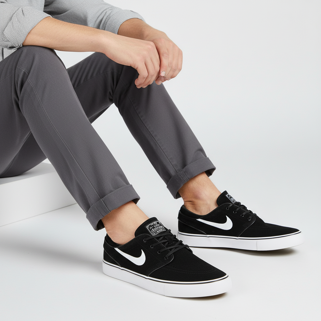 Order Nike Zoom Stefan Janoski+ SB 'Hitam Putih' FD6757-001