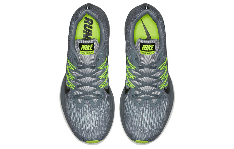 Shop Nike Zoom Winflo 5 低筒 跑步鞋 男款 灰綠