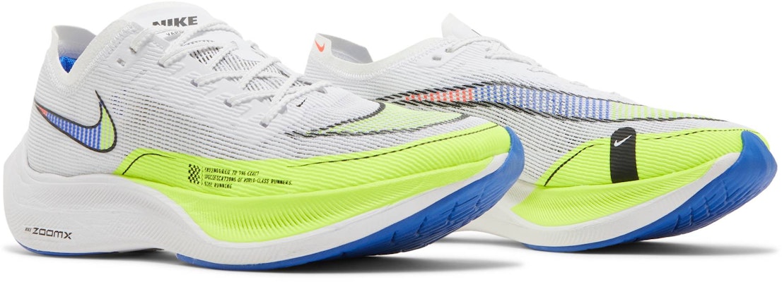 Nike ZoomX Vaporfly Next% 2 'White Volt Racer Blue' CU4111-103 Cheap Nike ZoomX Vaporfly Next% 2 'White Volt Racer Blue' CU4111-103