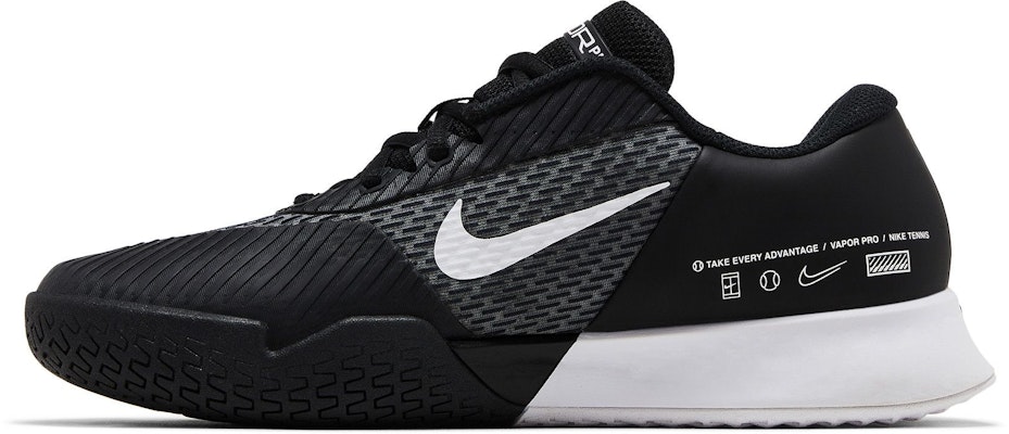 NikeCourt Air Zoom Vapor Pro 2 HC 'Black White' DR6191-001 Lookbook NikeCourt Air Zoom Vapor Pro 2 HC 'Black White' DR6191-001