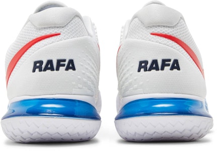 NikeCourt Zoom Vapor Cage 4 Rafa 'Blanco Azul Binario Rojo' DD1579-113 Details for NikeCourt Zoom Vapor Cage 4 Rafa 'Blanco Azul Binario Rojo' DD1579-113